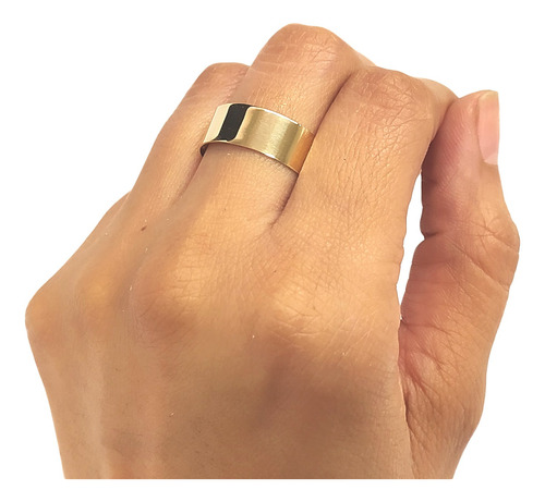 Anillo Cinta Ancho 8 Mm Oro 14k