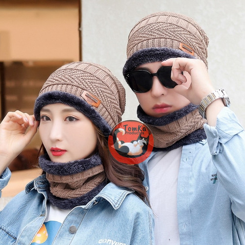 Gorro De Lana Invierno Cuello Chullo Cuellera Chalina Beanie