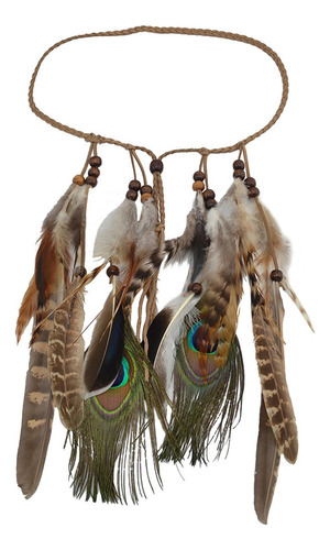 Adorno De Plumas Para La Cabeza, Americano, Hippie Bohemio