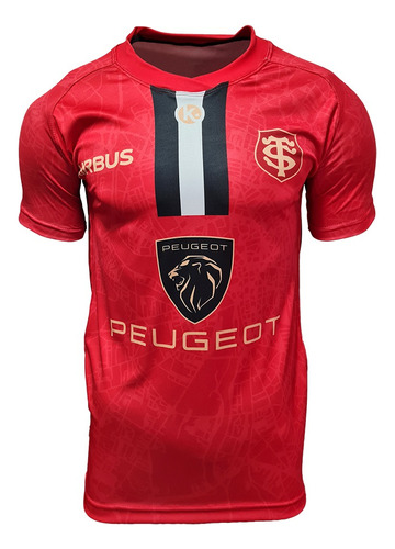 Camiseta Rugby Kapho Touluse City Red Top 14 Frances Adul
