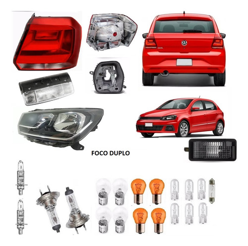 Lampada Lanterna Farol Gol G7 G8 Duplo 2017 2022 V19