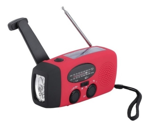 Radio Am Fm Dinamo Leds Solar Bateria Interna Supervivencia