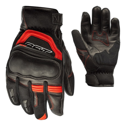 Guantes De Moto C/ Protección Urban Air 2 Negro Y Rojo Rst