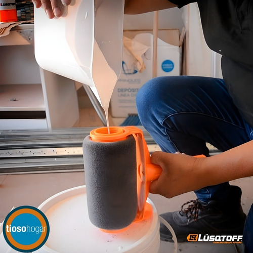 Imagen 7 de 10 de Kit De Rodillos Recargables Para Pintar Extensible Lqrod-20