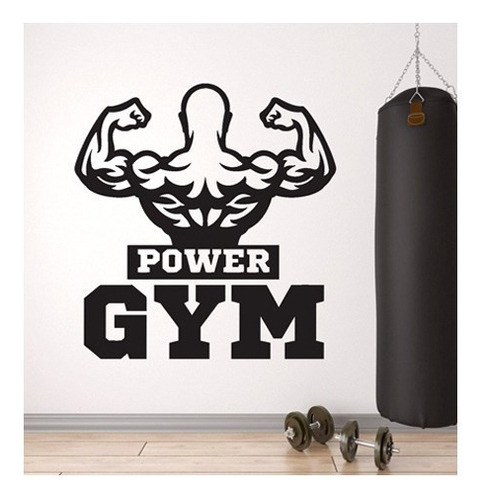 Vinilo Decorativo Deporte Power Gym Espalda