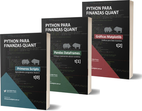 Libros Aprendé Python Desde 0 Trading Quant - Combo 3 Tomos