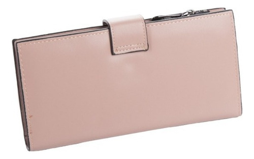 Billetera Mujer Peach Quaglia Color Gris Diseño De La Tela Liso