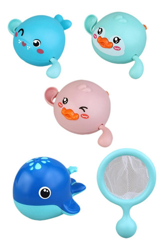 5 Piezas De Juguetes De Bañera De Bebé Dibujos Animados,