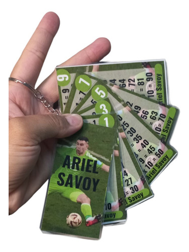 Llavero Tabla De Miltiplicar Personalizado Verde