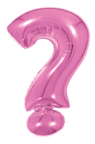 Imagem 1 de 1 de Balão Metalizado 16  40cm - Ponto De Interrogação Rosa Pink 
