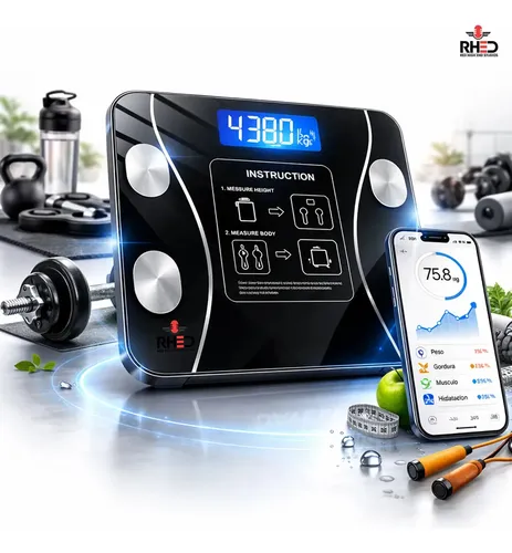 Balança Bioimpedância Bluetooth RHead