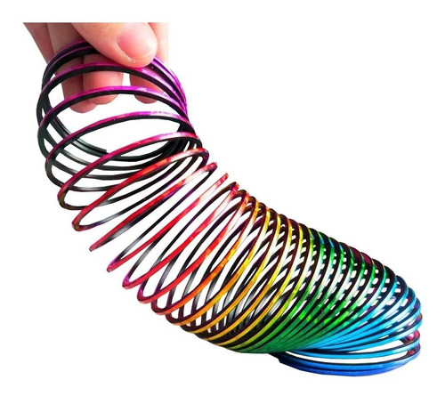 Resorte Mágico Color Metalizado Slinky Juego Antiestrés