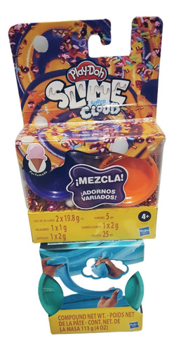 Slime Play Doh Pack De 2 Piezas Alazar Super Cloud