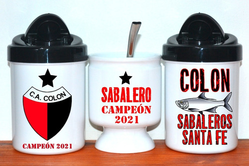 Set: Yerbera + Mate + Azucarera - Sabalero Colon Santa Fe