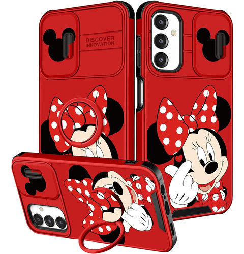 Funda Para Samsung Galaxy A14 5g Minie Soporte Rojo