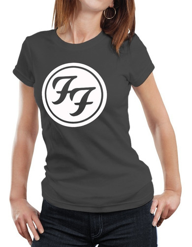 Polera Mujer Foo Fighters Rock Band Algodón Orgánico Mus18