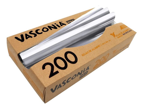 Hojas De Aluminio Vasconia 30 X 27 Cm 200 Piezas
