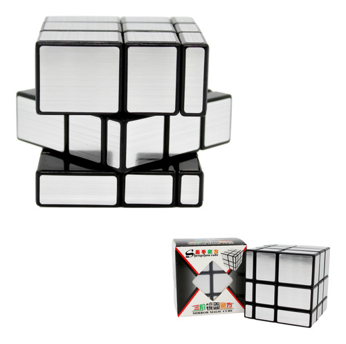 Cubo Rubik Magico Espejo Plateado 3x3 Cube Mirror 5.8cm