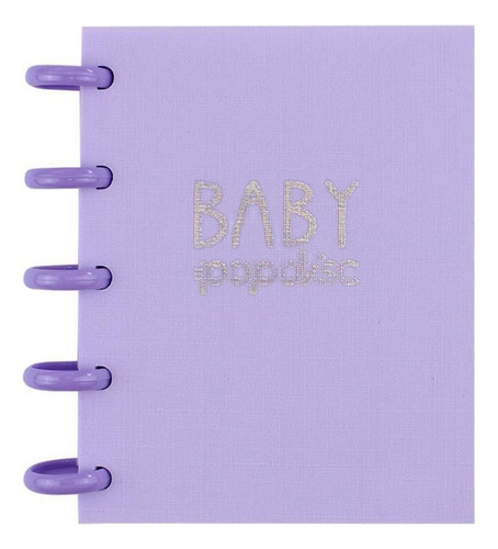 Caderno Baby Méd Sem Pauta Lilás Marshmallow 90g/m2 Pop Disc