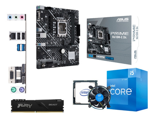 Kit Actualizacion Intel Core I5 12va, H610, 8gb Ram 3200mhz