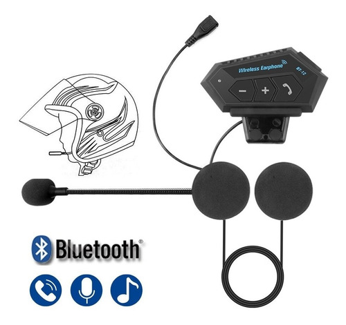 Imagen 1 de 5 de Bluetooth Para Casco De Moto Música Y Manos Libres
