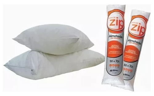 Combo X 2 Almohadas Inteligente Zip 50x70 Percal 180 Hilos