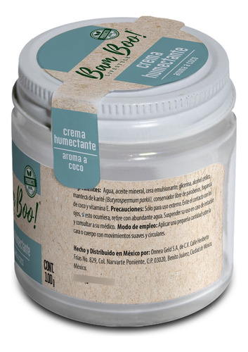 Crema Humectante Aroma A Coco 100g Bam Boo! Lifestyle