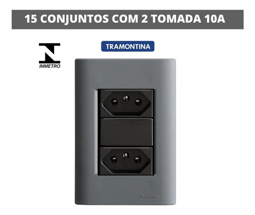 Kit Personalizado Tomadas Titânio Com Liz Grafite