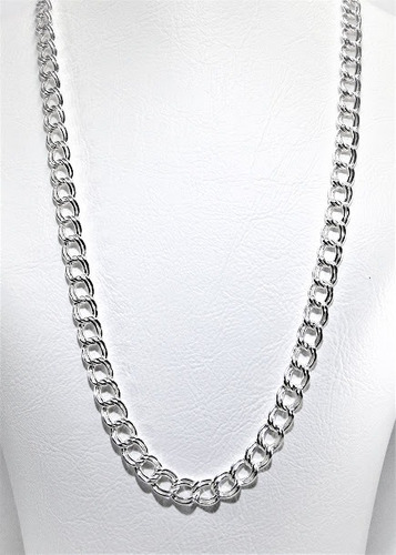 Collar De Plata Cadena 7mm 50cm P639