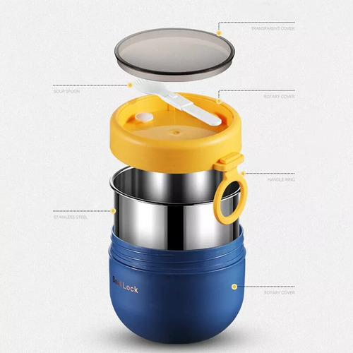 Para Termo Para Comida Caliente O Fría 600 Ml Con Cuchara /