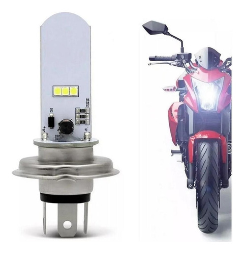 Lampada Led Moto Super H4 Efeito Xenon Ultra H4 Super Branca