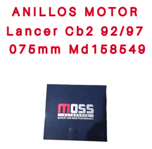 Anillos Motor 075 Mitsubishi Lancer Cb2 92/97