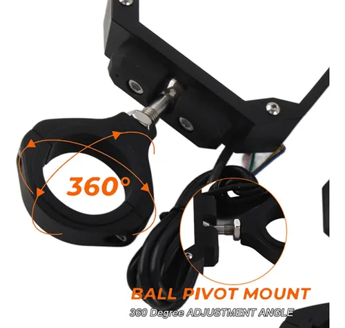 Espejo Retrovisor Ajustable Con Luces Led Polaris