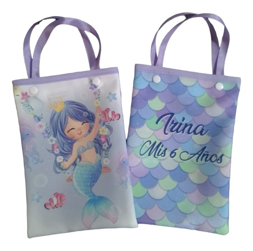 10 Bolsitas 14x20 Souvenirs Infantiles 14x20 Sirenas Piratas