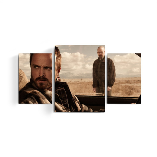 Cuadro Triptico Breaking Bad Walter Jesse Desierto Tictime