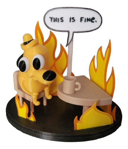 Figura Meme Perrito En Llamas This Is Fine