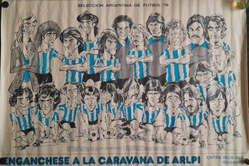 Poster Argentina Campeón 1978 Único. Arlpi. Excelente