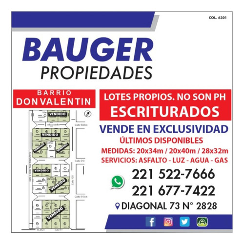 509 E 135 Y 138 - Lotes Escriturados - Medidas Desde 20x34 -