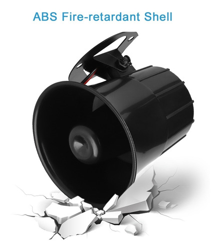 Imagen 6 de 10 de Alarma Exterior Sirena De Seguridad Bocina Fuerte 110db