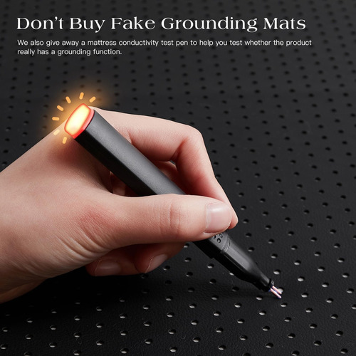 Cubre Colchón Voreek Grounding Mat Queen Negro