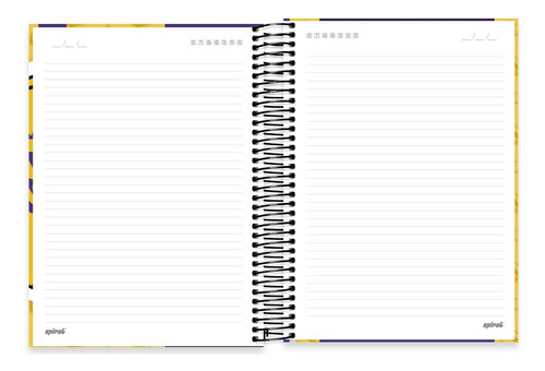 Caderno Times 10 Matérias Nba 160 Fls Capa Dura Lakers Cor Amarelo