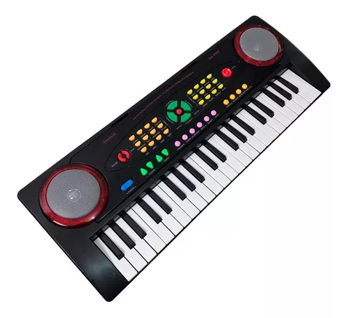 Piano Teclado Infantil Com Microfone Bivolt 54 Tecla Tocamp3