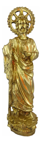 San Judas Tadeo De Resina 40 Cm, San Judas Figura Dorada