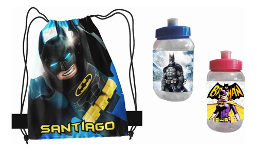 30 Morralitos Y 30 Vasos Personalizados Batman Recuerdos 