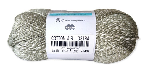 Imagen 3 de 3 de Ovillo Lana Cotton Air Orquídea 100grs