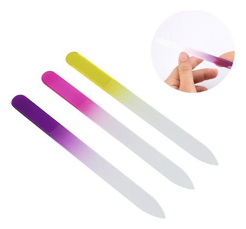 Lima De Uñas De Cristal Natural, 3 Unidades