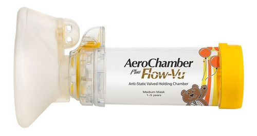 Inhalocamara Pediátrica Aerochamber Plus Flow-vu: 1 - 5 Años