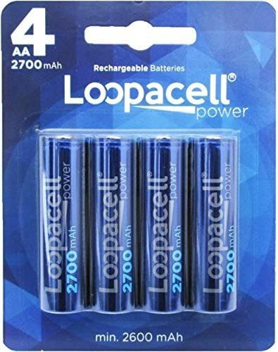 Loopacell Aa Ni-mh 2700 Mah Baterias Recargables (4 Unidades