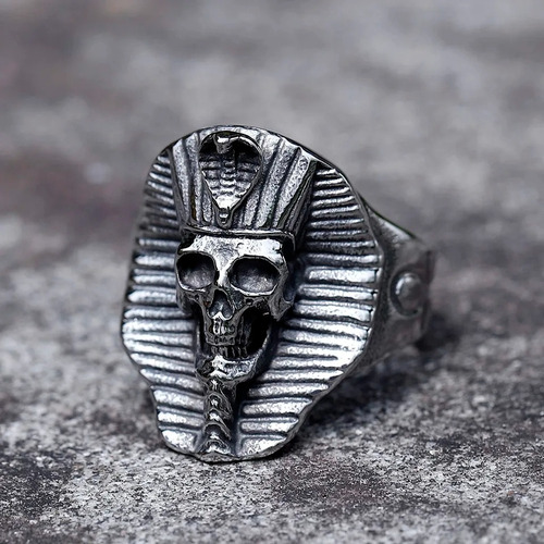 Ghost Store Lm Anillo Hombre Momia Cráneo Faraón Acero Inox