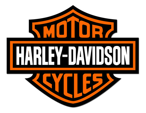 Adesivo Resinado Logo Harley Davidson Moto Carro 10x8cm